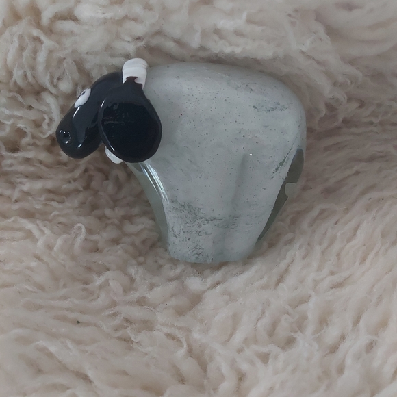 Art Glass Sheep Paperweight Juliana Objects D’ Arts Collection Black White - Picture 6 of 10